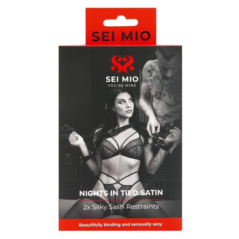 SEI MIO Nights in Tied Satin 2 x Silk Sash Restraints - Tophatter Daily Deals