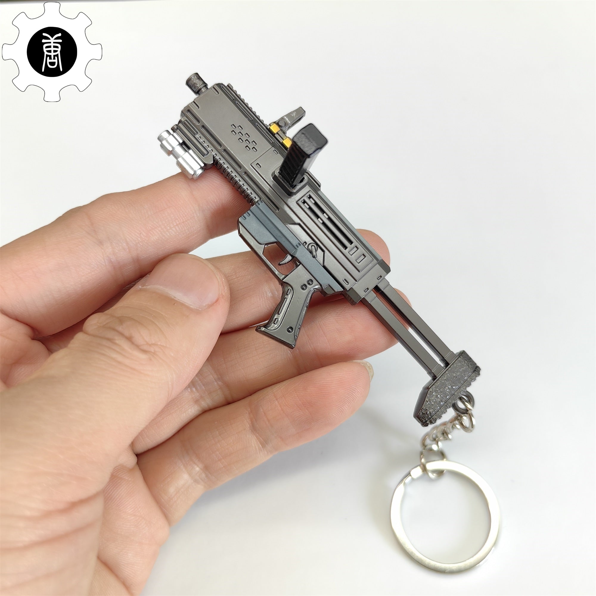 Tiny SMG-37 Defender Submachine Gun Model Metal Keychain Keychain - Tophatter Daily Deals