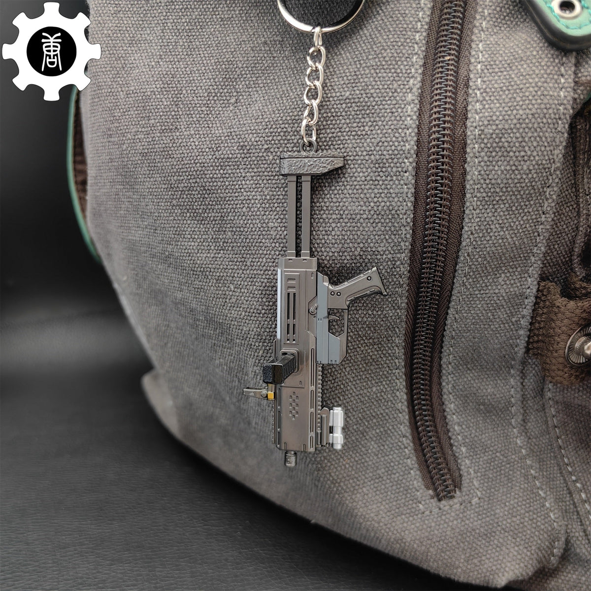 Tiny SMG-37 Defender Submachine Gun Model Metal Keychain - Tophatter Daily Deals