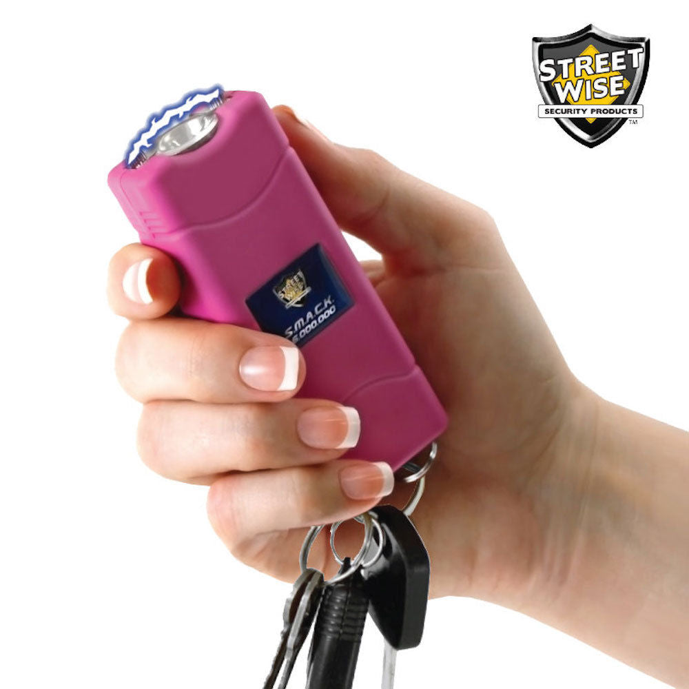 Streetwise Mini Keychain Stun Gun Flashlight Pink SMACK 6,000,000 Volt SD-StunGun - Tophatter Daily Deals