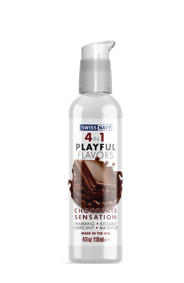 Playful Flavours 4 In 1 Chocolate Sensation (4oz/118ml) – Flavored Massage Oil > Lube > Flavoured - Tophatter Daily Deals