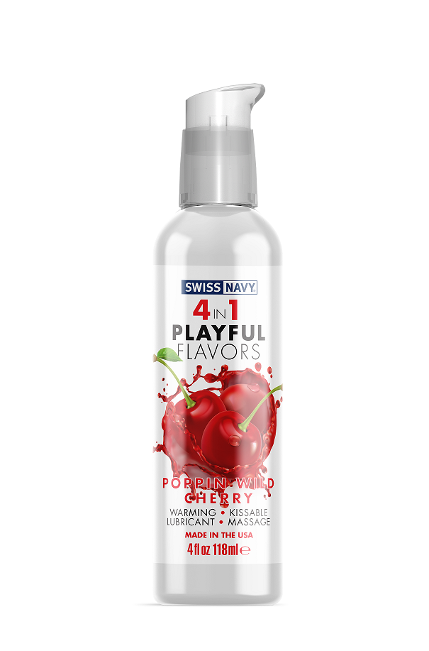 Playful Flavours 4 In 1 Poppin Wild Cherry 4oz/118ml Lube > Lube > Flavoured - Tophatter Daily Deals
