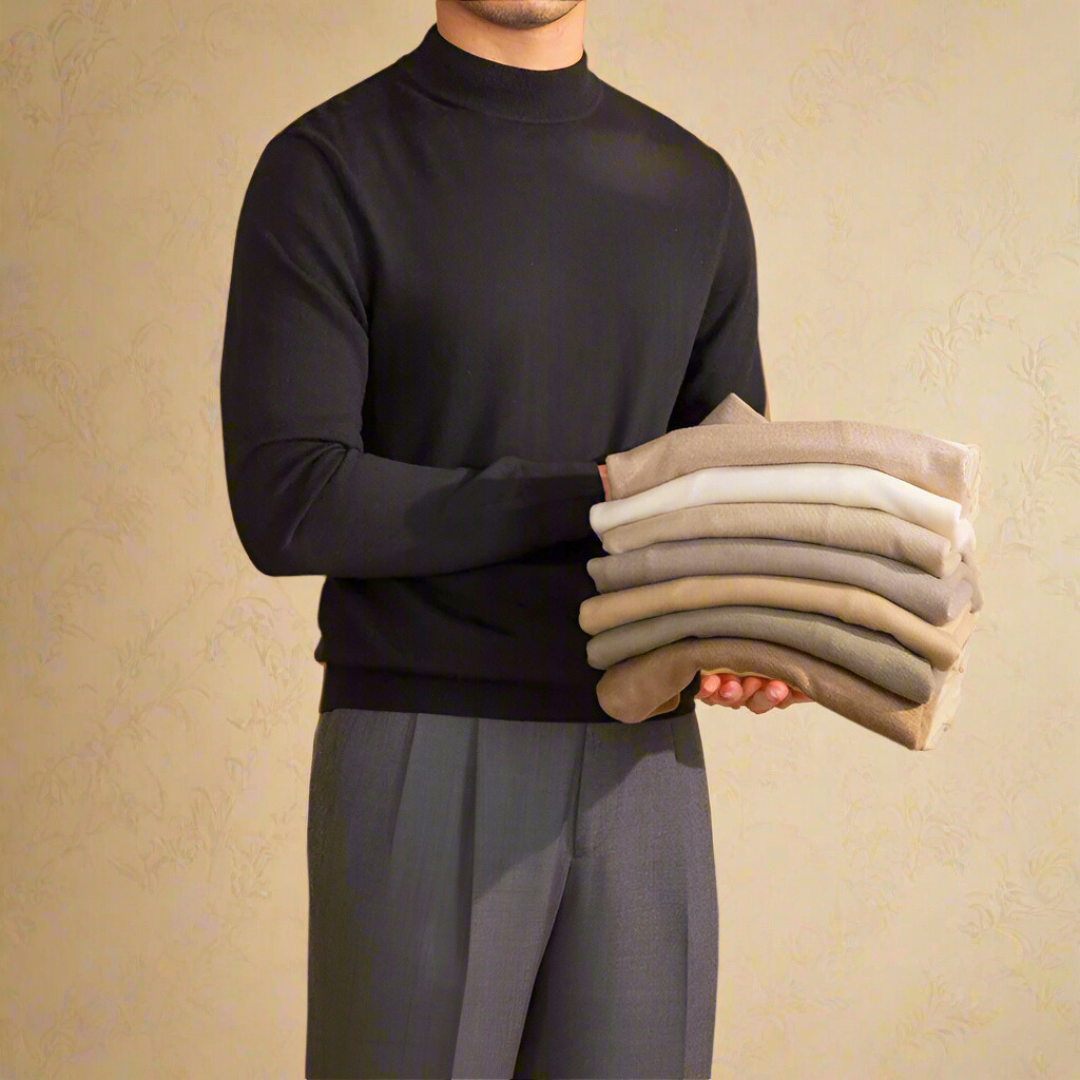 Soft Classic Men's Turtleneck Sweater - Fitted, Wool, Work - Tophatter Daily Deals