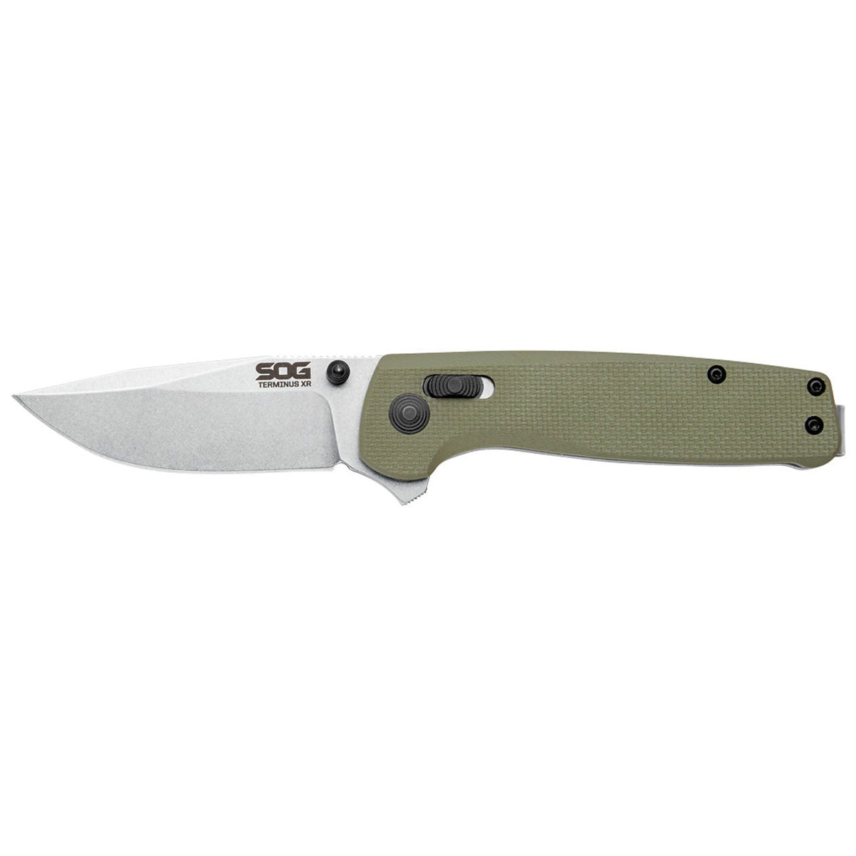 SOG Terminum XR G10 - Olive Drab - D2 Steel - SOG-TM1022-BX Folding Knives - Tophatter Daily Deals