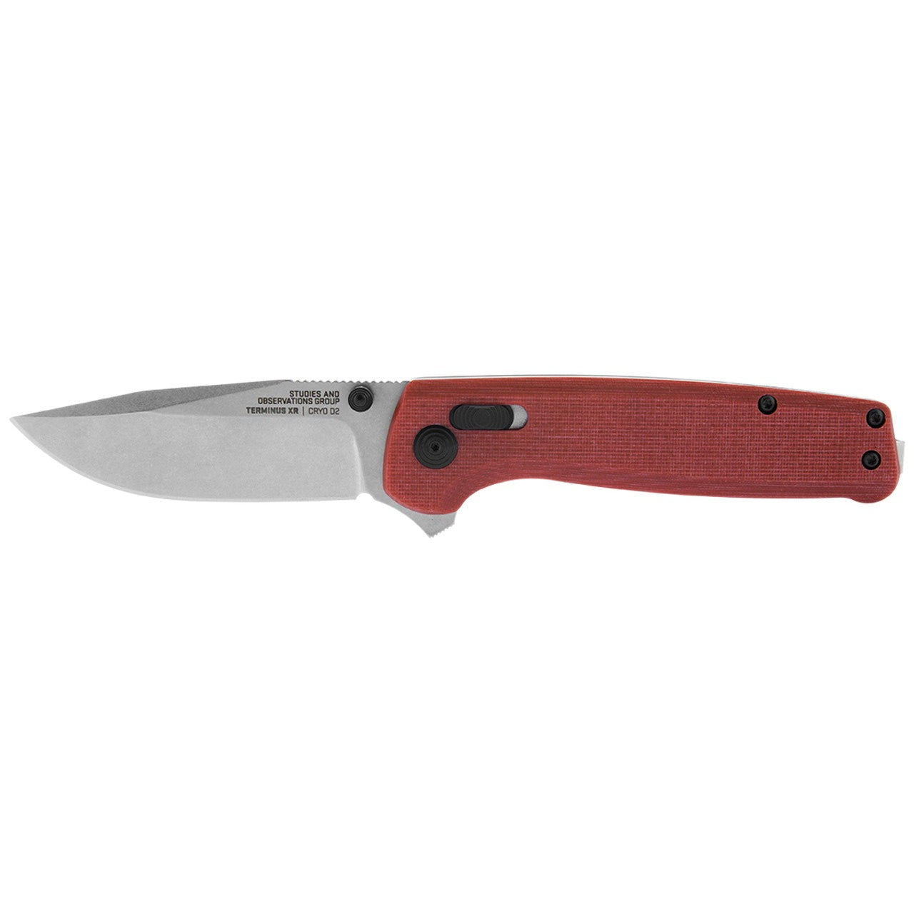 SOG Terminum XR G10 - Crimson Red - D2 Steel - SOG-TM1023-BX Folding Knives - Tophatter Daily Deals