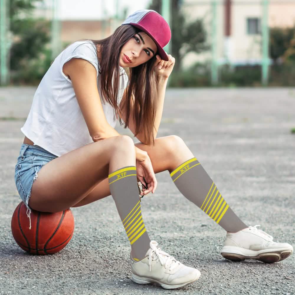 6-Pairs: Women's Pain Relief And Recovery Knee High Compression Socks Health & Wellness - Tophatter Daily Deals