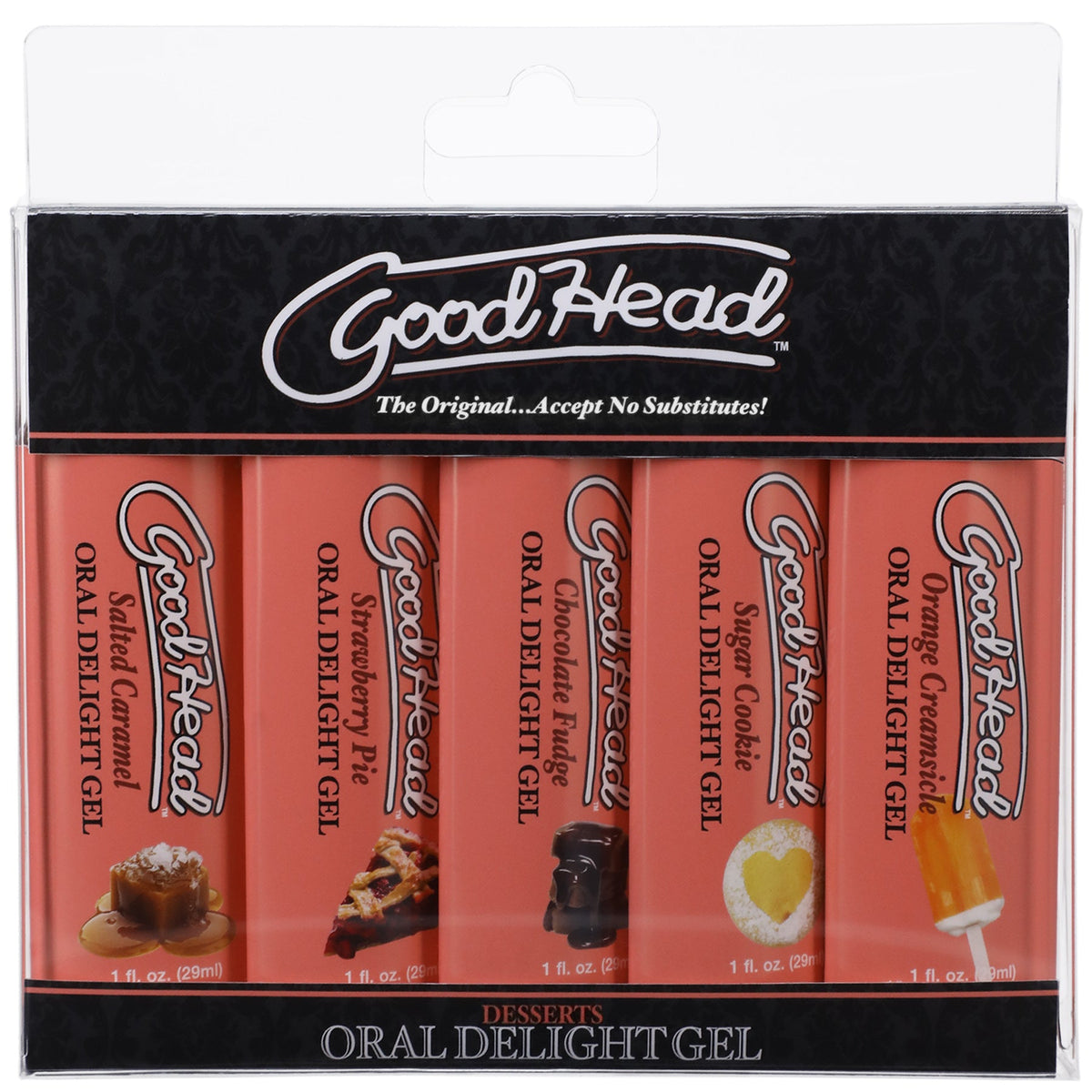 GoodHead Oral Delight Gel Desserts 5 Pack – Edible Foreplay Gel Enhancer > Lube > Oral Gels & Sprays - Tophatter Daily Deals