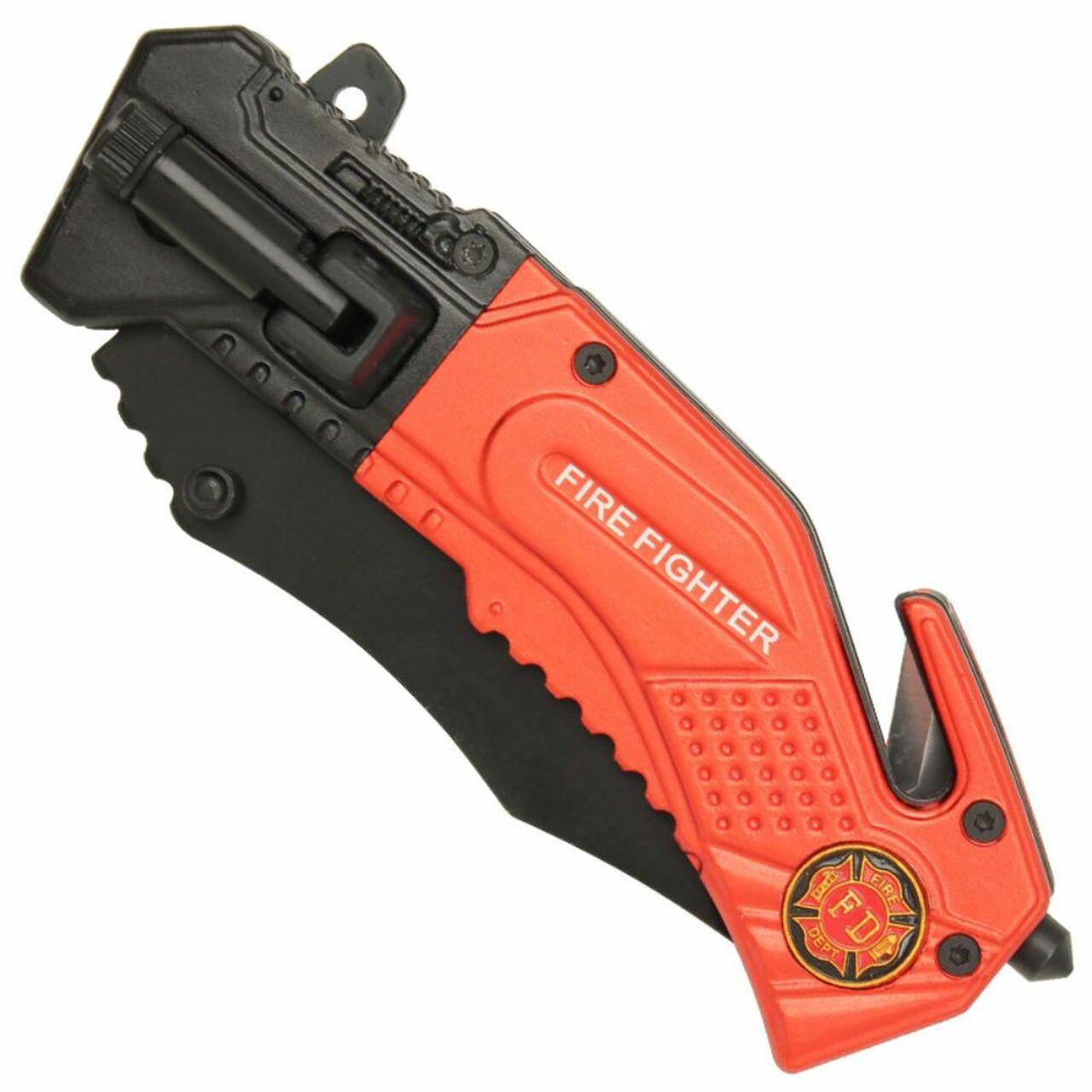 Spring Assist LED Tactical Rescue Knife Firefighter Knives - Tophatter Daily Deals