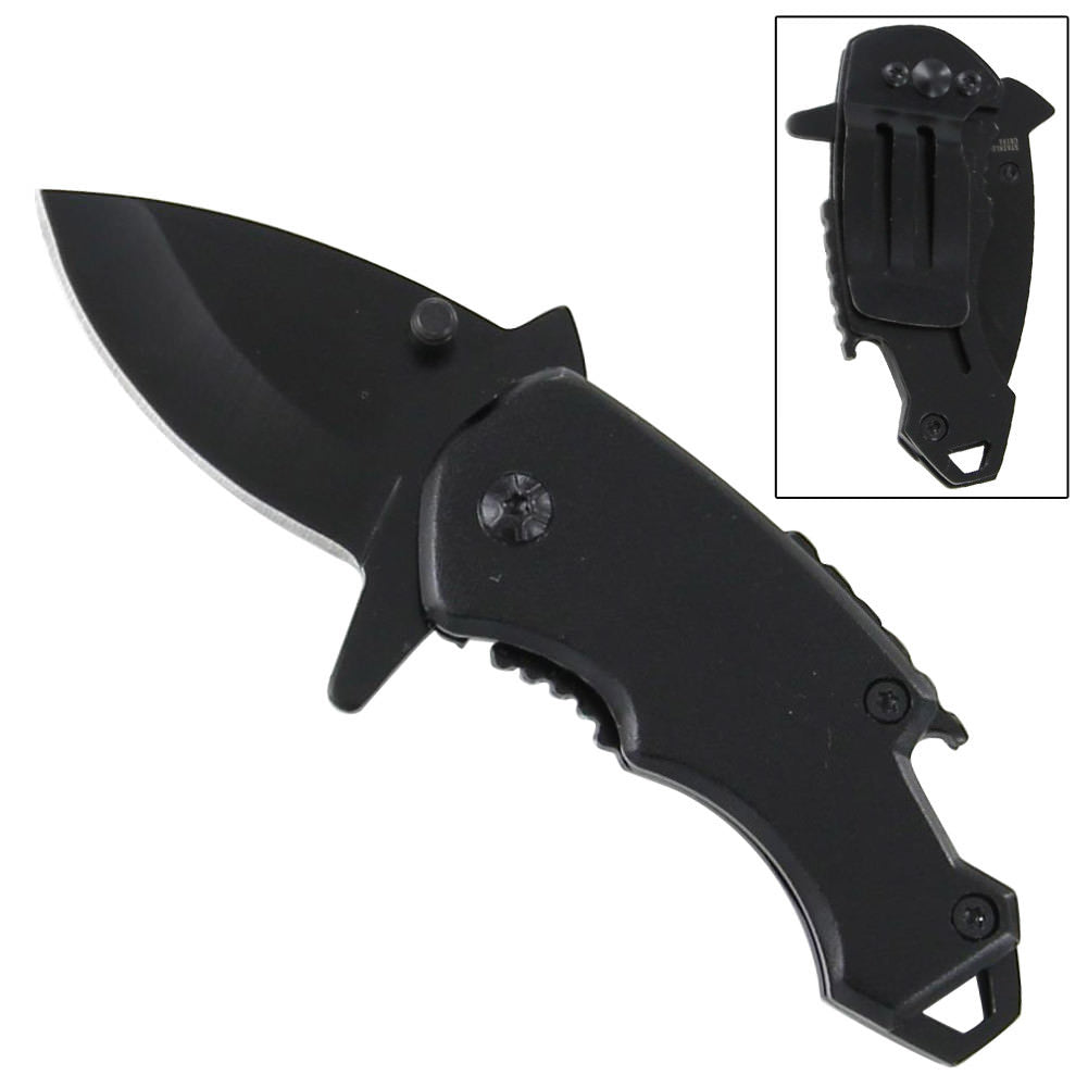 Spring Assist Bottle Opener Pocket Knife With Money Clip - Tophatter's Guns'N'Weapons Store Collectible Weapons - Tophatter Daily Deals