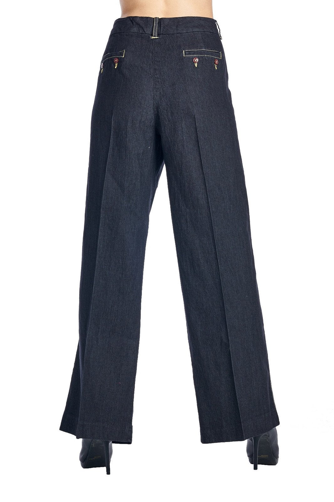 Larry Levine Black Stretch Pants Pants - Tophatter Daily Deals