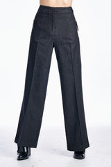 Larry Levine Stretch Pants Black Pants - Tophatter Daily Deals