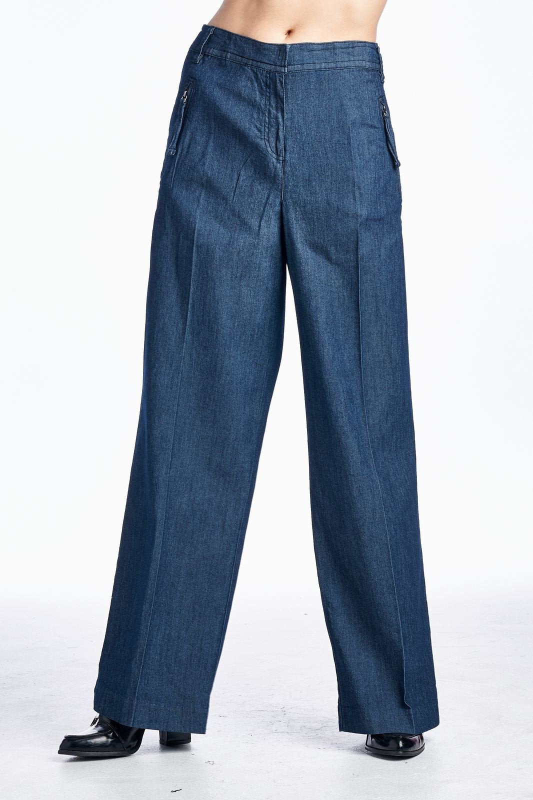 Larry Levine Stretch Pants Dark Navy 6 Pants - Tophatter Daily Deals