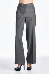 Larry Levine Stretch Pants Stone Washed Grey Pants - Tophatter Daily Deals