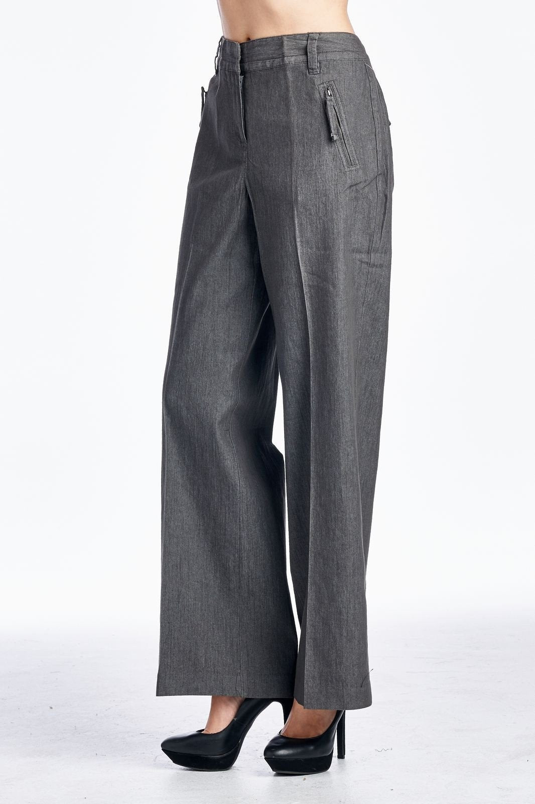 Larry Levine Stretch Pants Pants - Tophatter Daily Deals