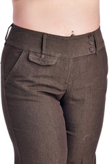Larry Levine Chocolate Stretch Pant Pants - Tophatter Daily Deals