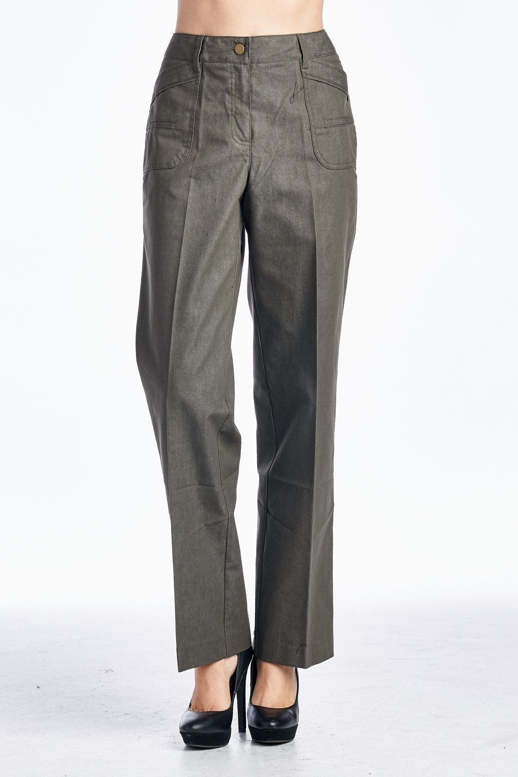 Larry Levine Stretch Pants Pants - Tophatter Daily Deals