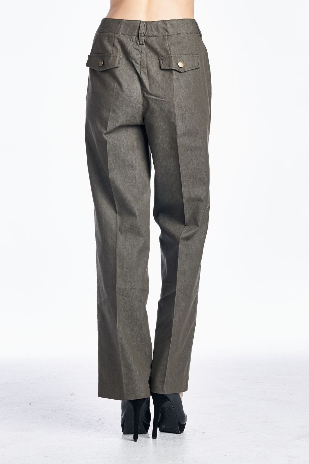 Larry Levine Stretch Pants Pants - Tophatter Daily Deals