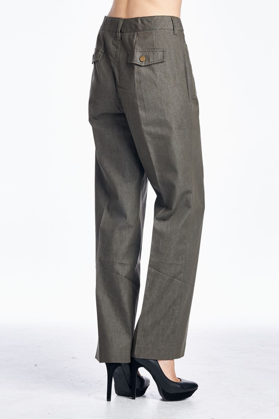 Larry Levine Stretch Pants Pants - Tophatter Daily Deals