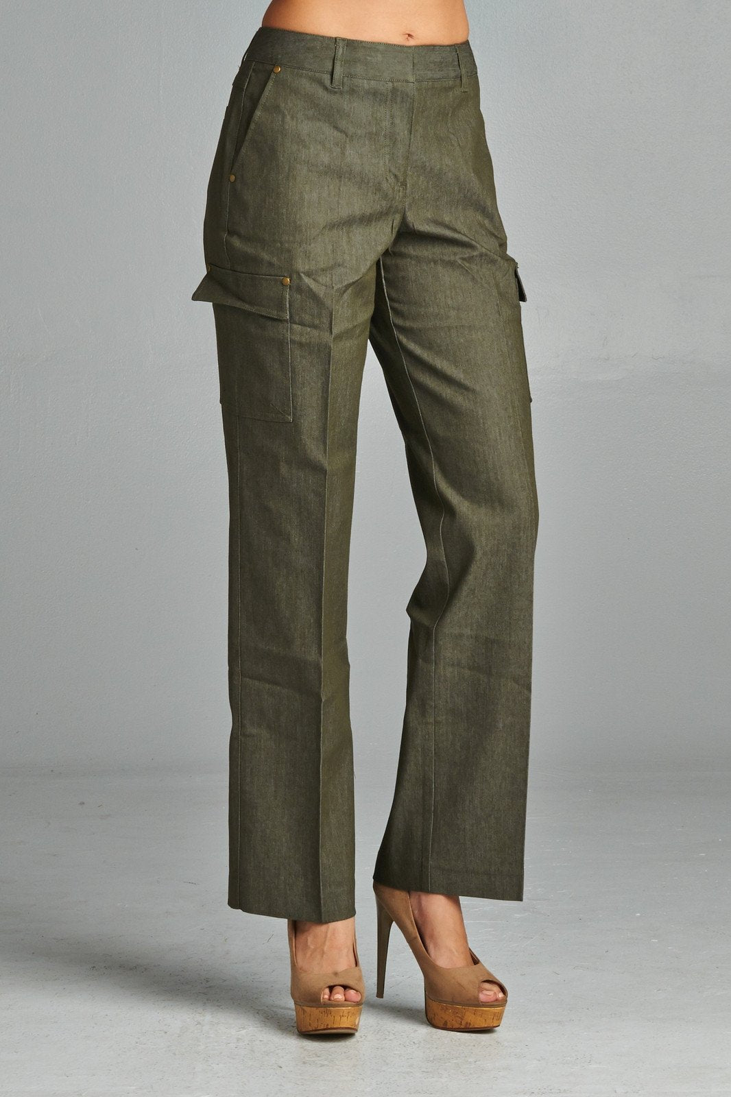 Larry Levine Pants Green 6 Pants - Tophatter Daily Deals