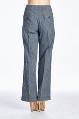 Larry Levine Pinstripe Pants White Navy 1 Pants - Tophatter Daily Deals