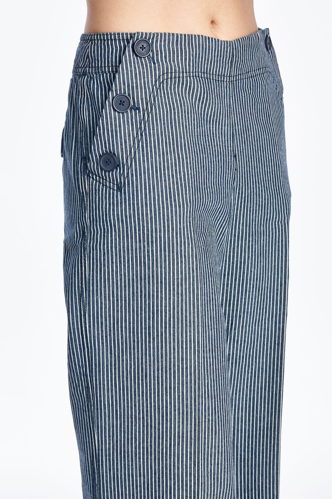 Larry Levine Pinstripe Pants Pants - Tophatter Daily Deals