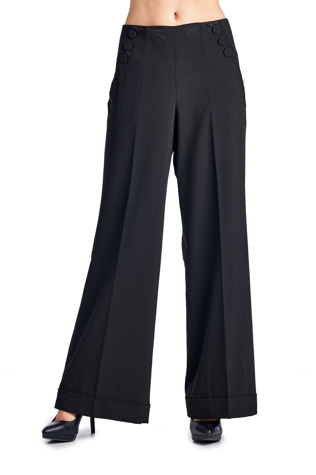 Larry Levine Pants Black Pants - Tophatter Daily Deals
