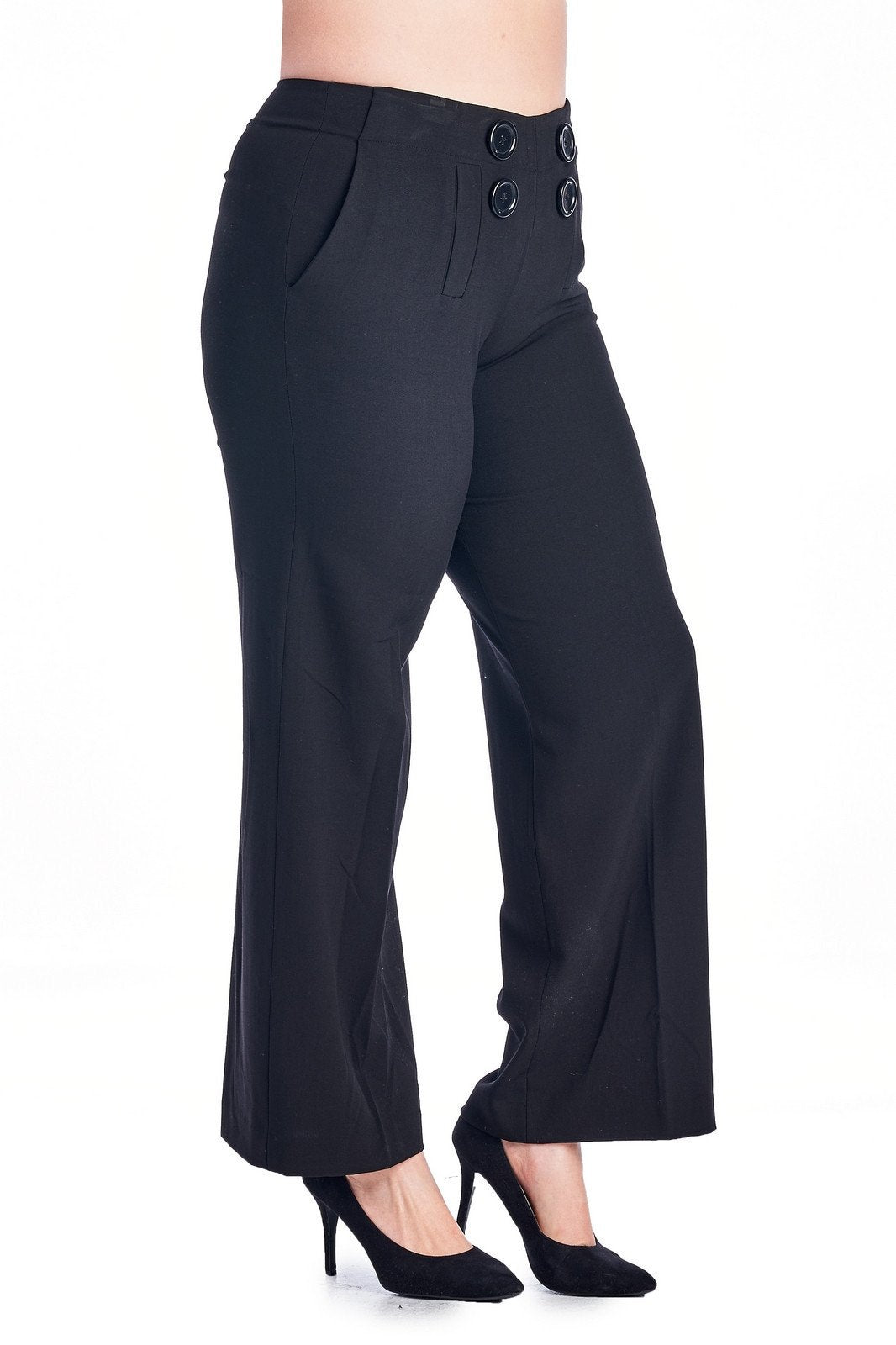 Larry Levine Pants Black Pants - Tophatter Daily Deals