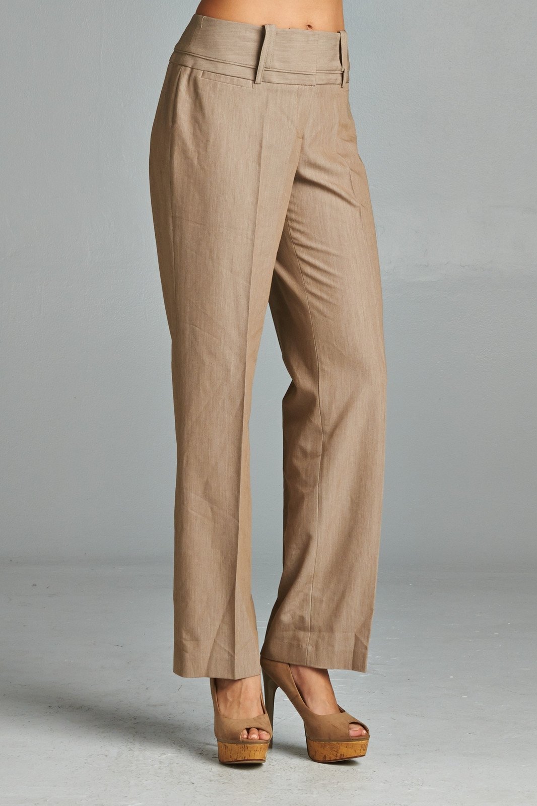 Larry Levine Pants Sand 3 Pants - Tophatter Daily Deals