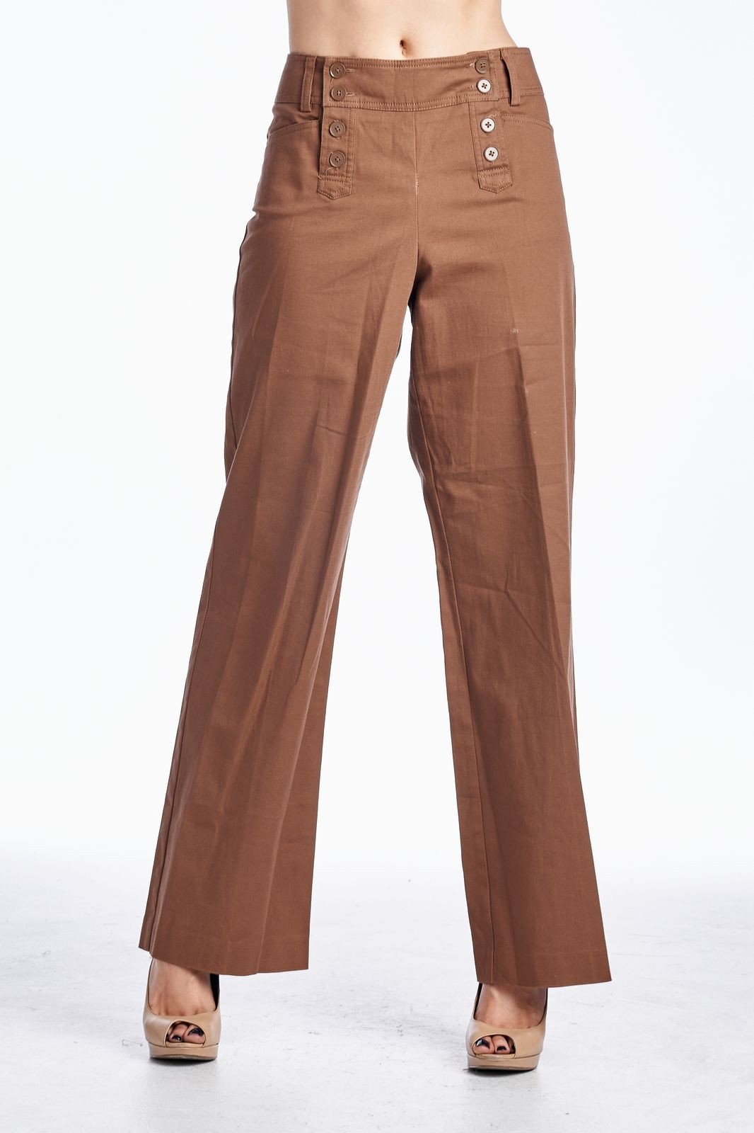 Larry Levine Pants Pecan Pants - Tophatter Daily Deals