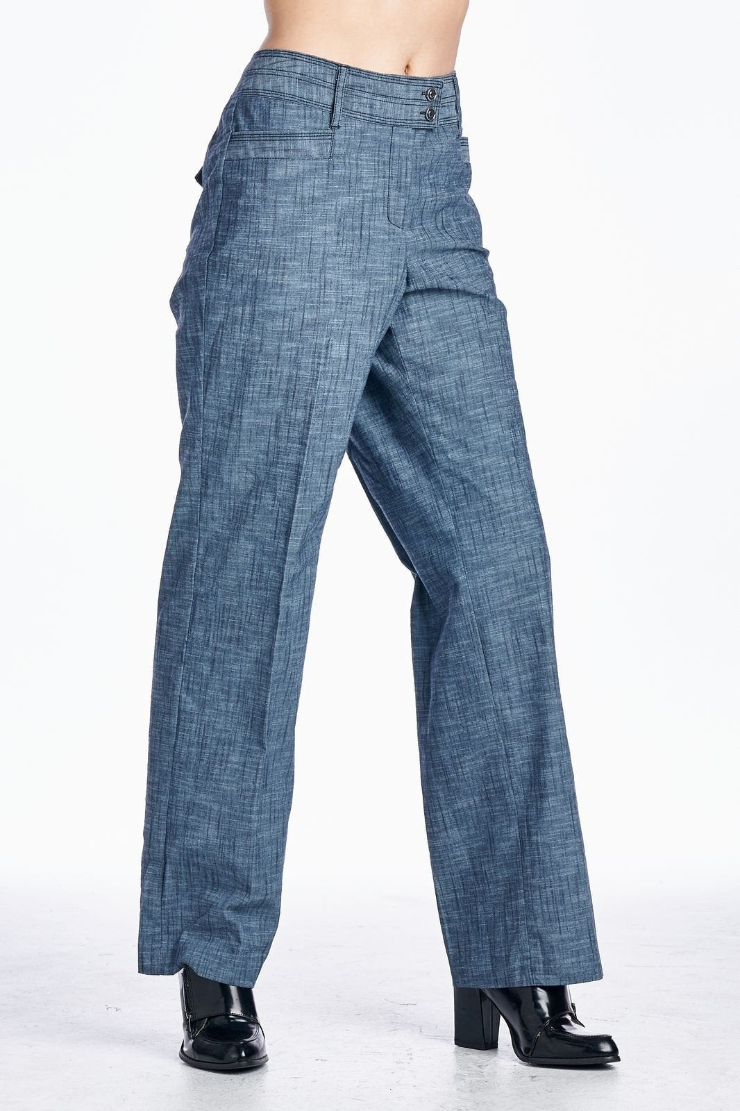 Larry Levine Pants Dark Navy 10 Pants - Tophatter Daily Deals