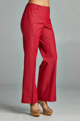 Larry Levine Pants 6 Red 8 Pants - Tophatter Daily Deals