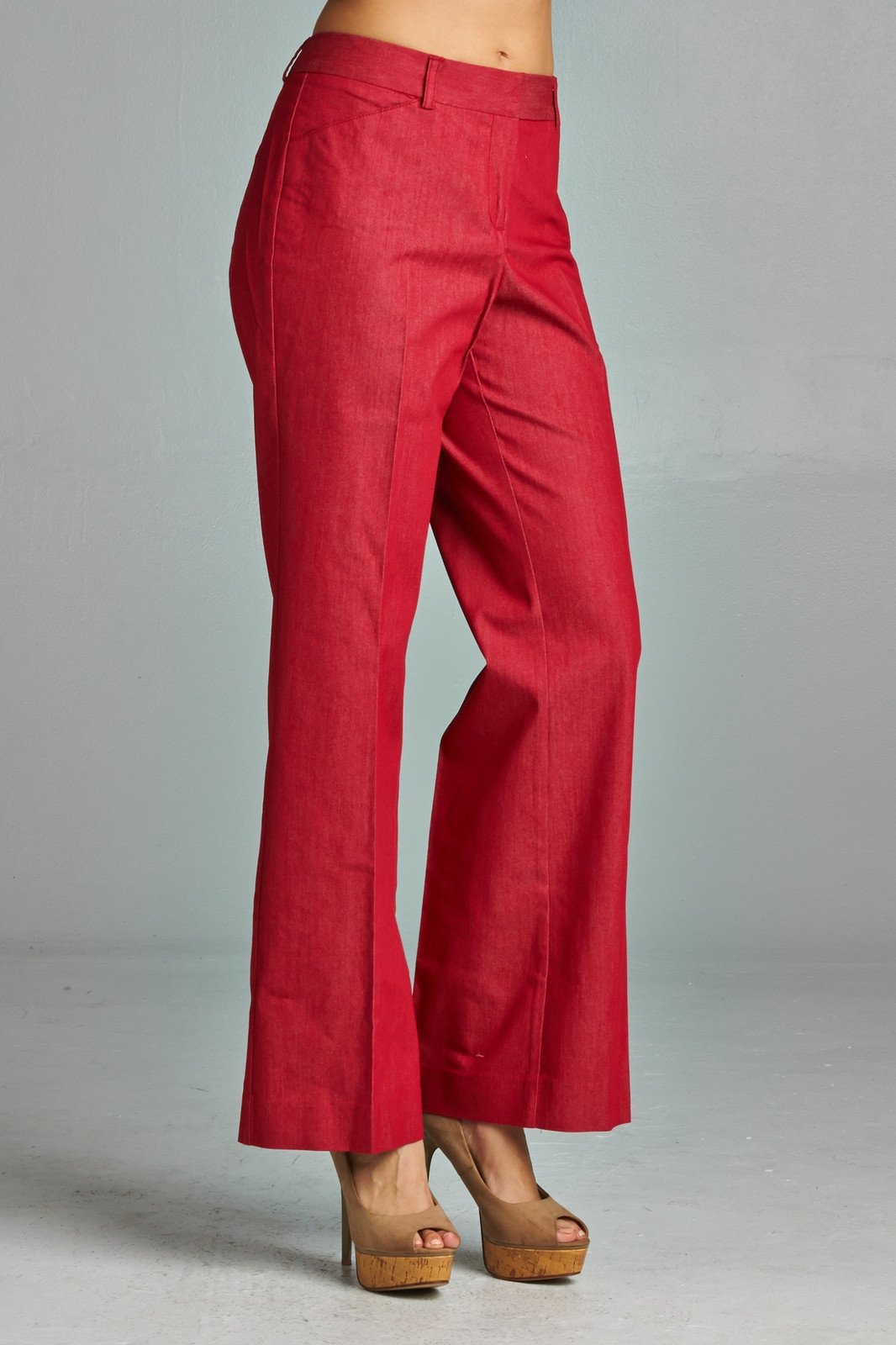 Larry Levine Pants 6 Red 8 Pants - Tophatter Daily Deals