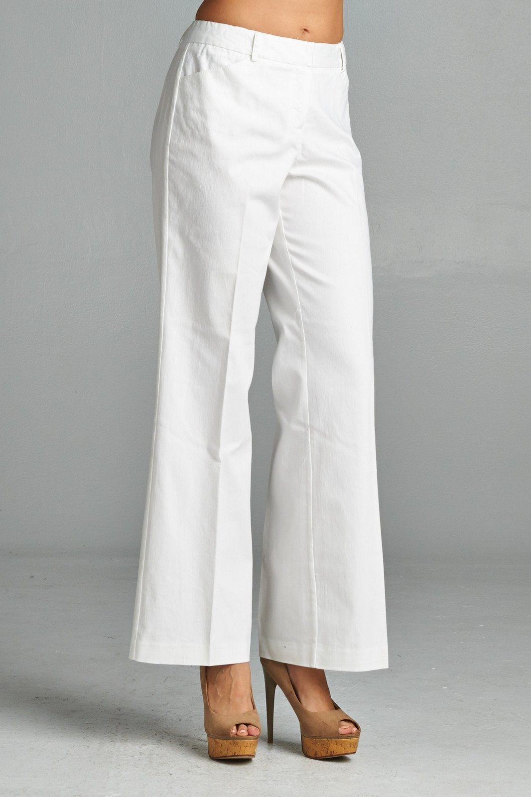 Larry Levine Pants White Pants - Tophatter Daily Deals