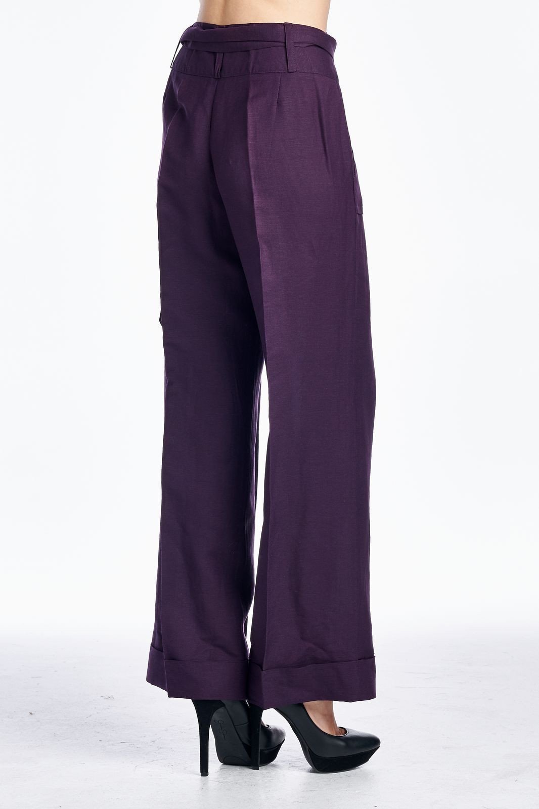 Larry Levine Side Tie Pants Pants - Tophatter Daily Deals