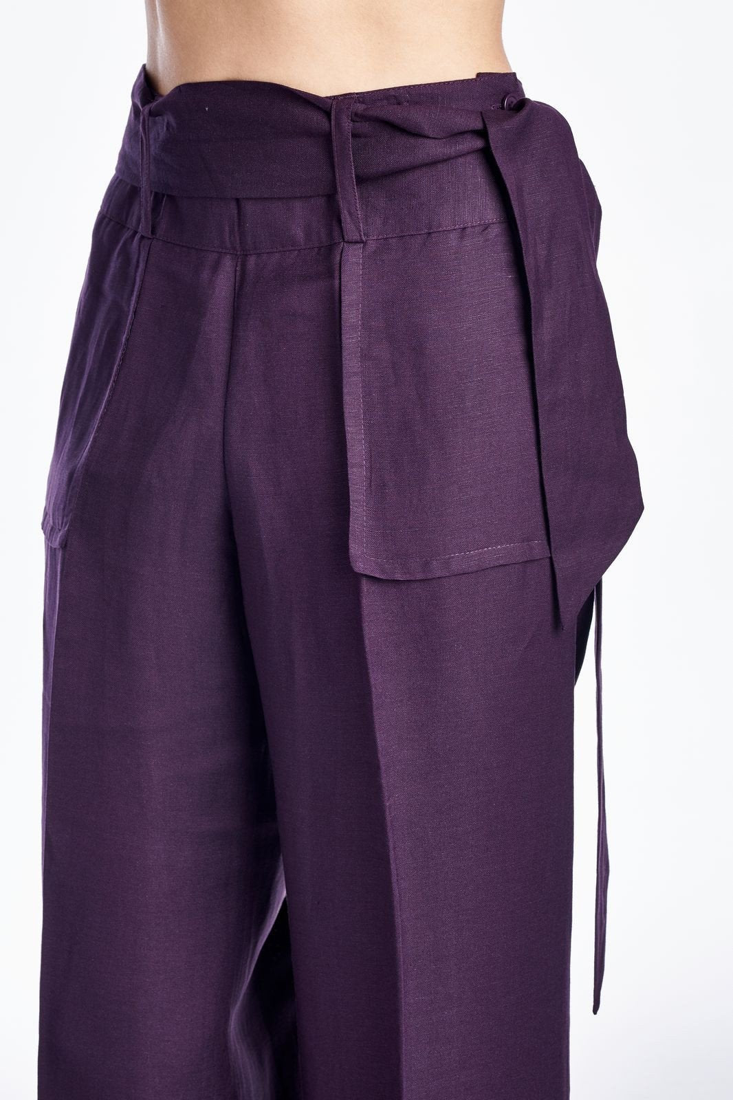 Larry Levine Side Tie Pants Pants - Tophatter Daily Deals