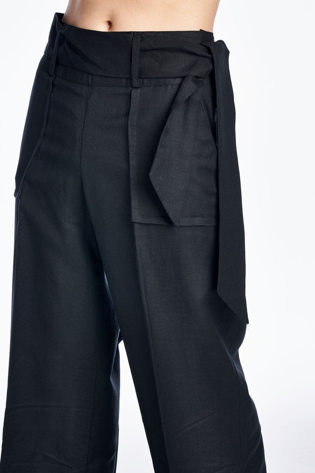 Larry Levine Side Tie Pants Pants - Tophatter Daily Deals