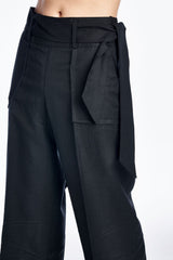 Larry Levine Side Tie Pants Pants - Tophatter Daily Deals