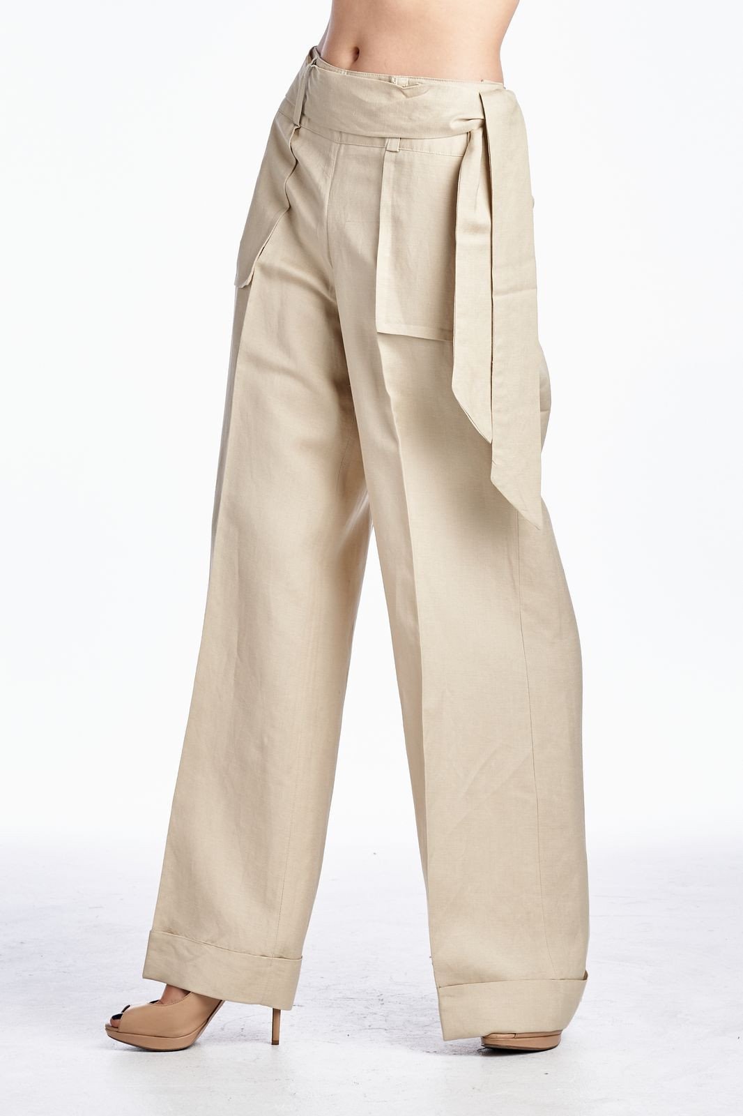 Larry Levine Side Tie Pants Pants - Tophatter Daily Deals