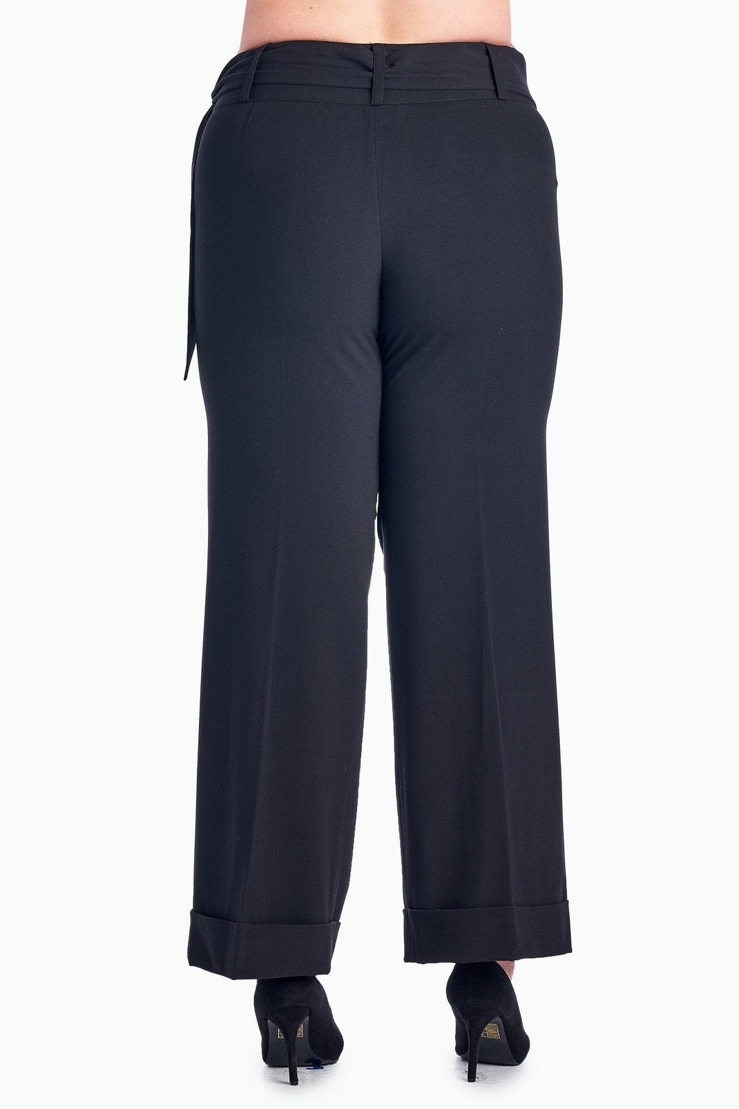 Larry Levine Waist Tie Career Pants Pants - Tophatter Daily Deals