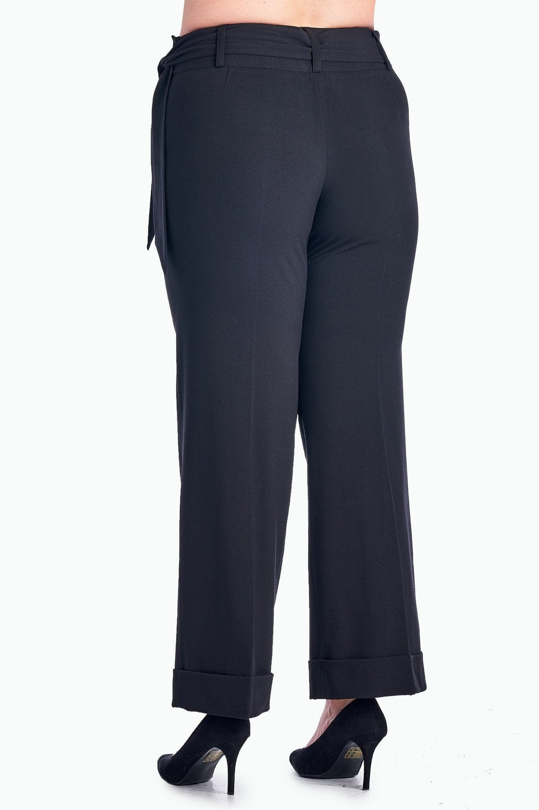 Larry Levine Waist Tie Career Pants Pants - Tophatter Daily Deals