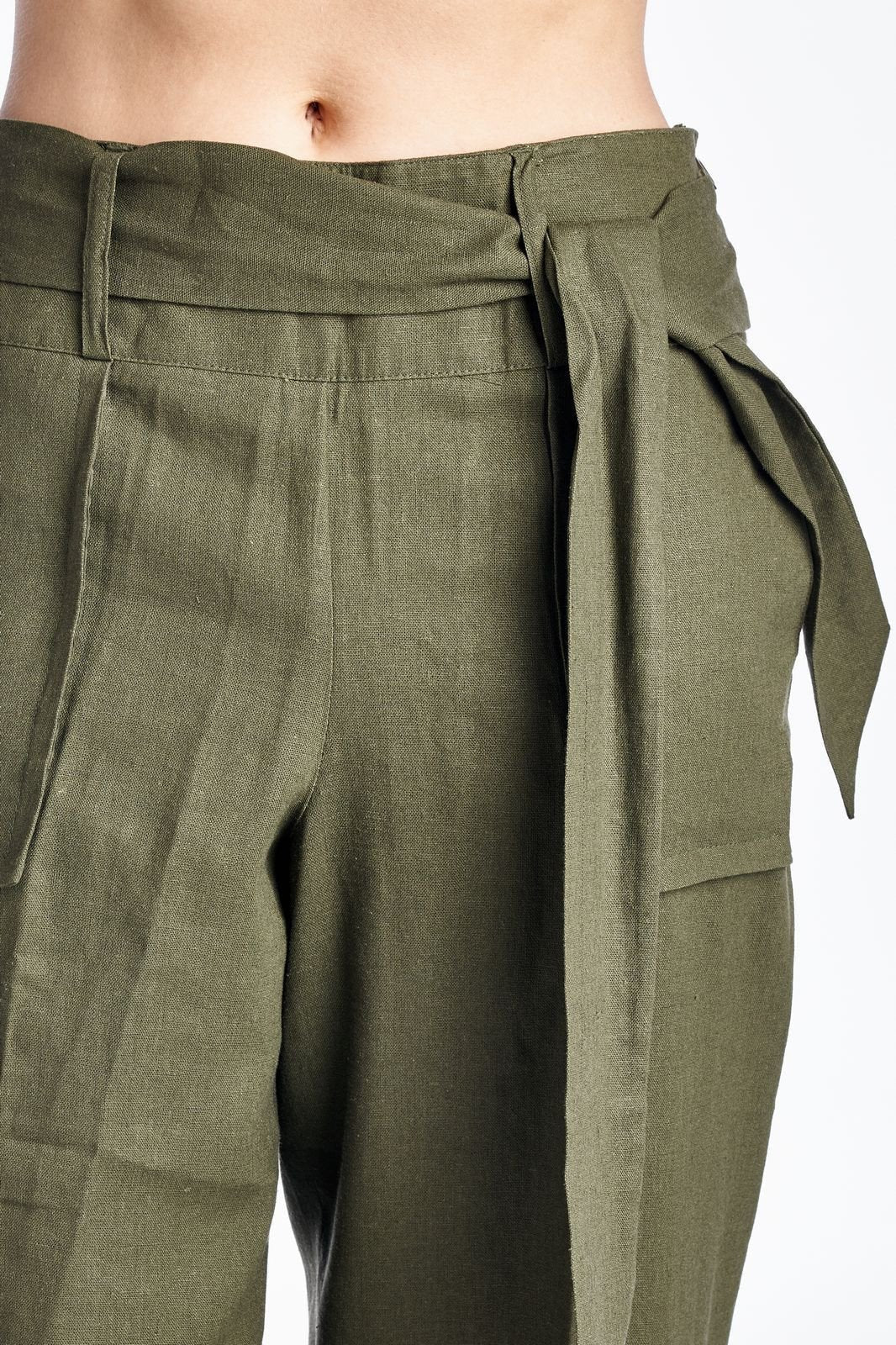 Larry Levine Pant with Waist Tie Pants - Tophatter Daily Deals