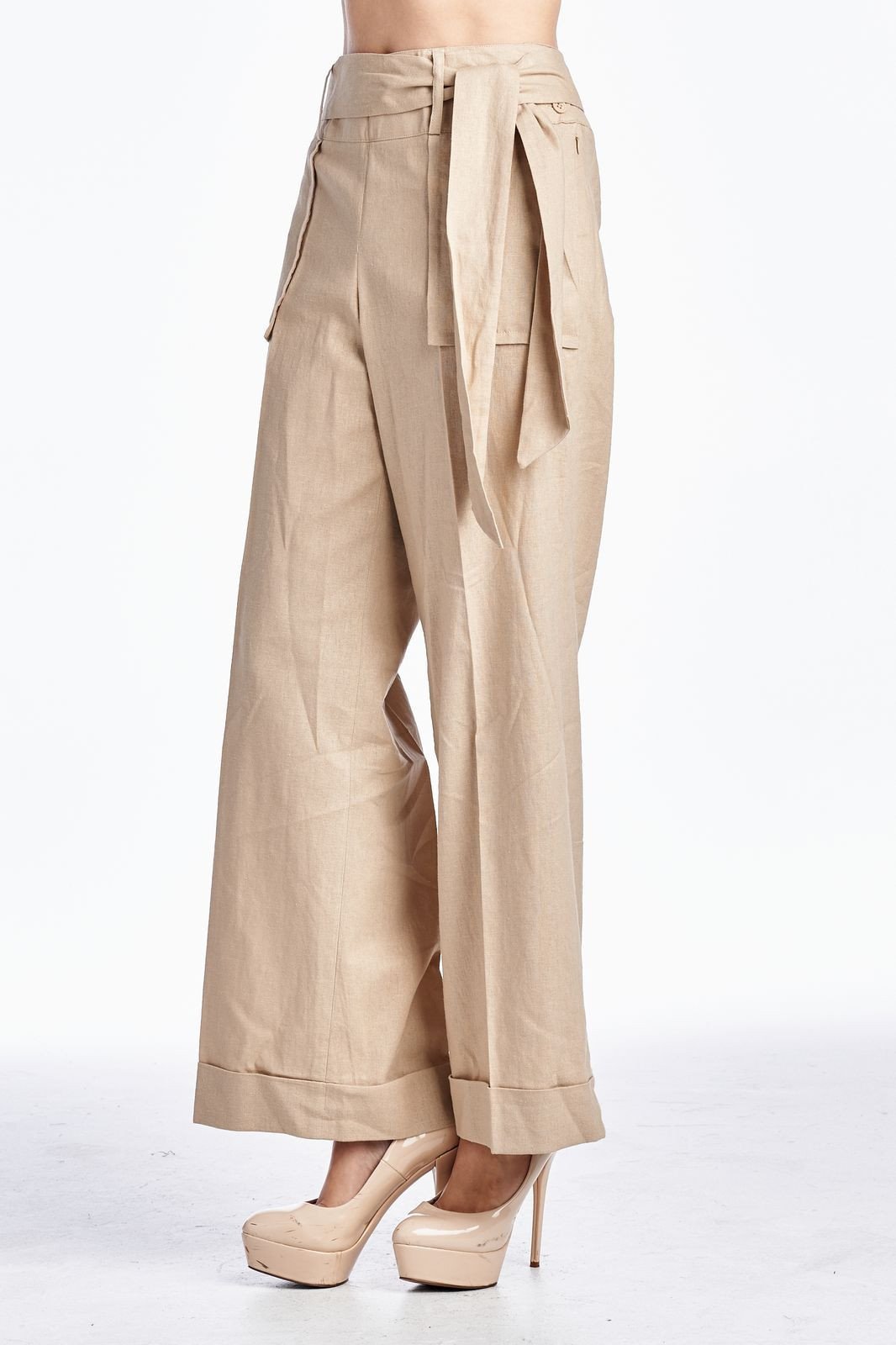 Larry Levine Pant with Waist Tie Pants - Tophatter Daily Deals