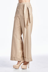 Larry Levine Pant with Waist Tie Pants - Tophatter Daily Deals