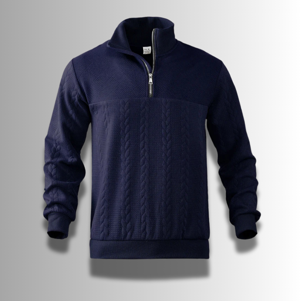 Warm Classic Men's Merino Quarter Zip Sweater – Cable, Wool - Tophatter Daily Deals