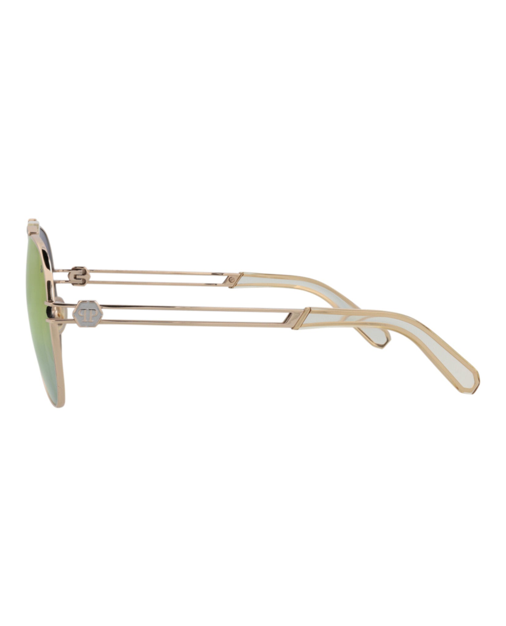 Philipp Plein Aviator-Frame Titanium Sunglasses Sunglasses - Tophatter Daily Deals