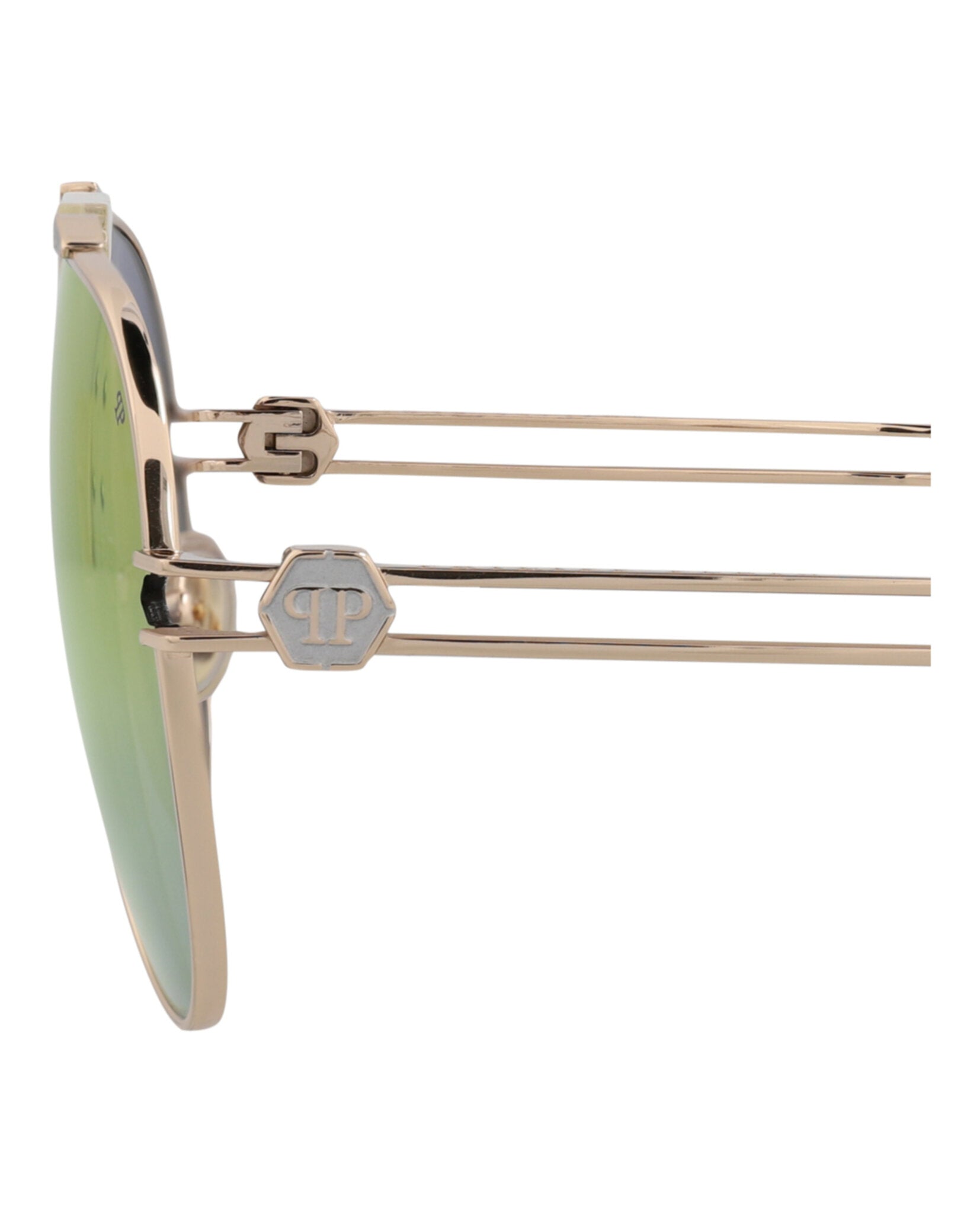 Philipp Plein Aviator-Frame Titanium Sunglasses Sunglasses - Tophatter Daily Deals