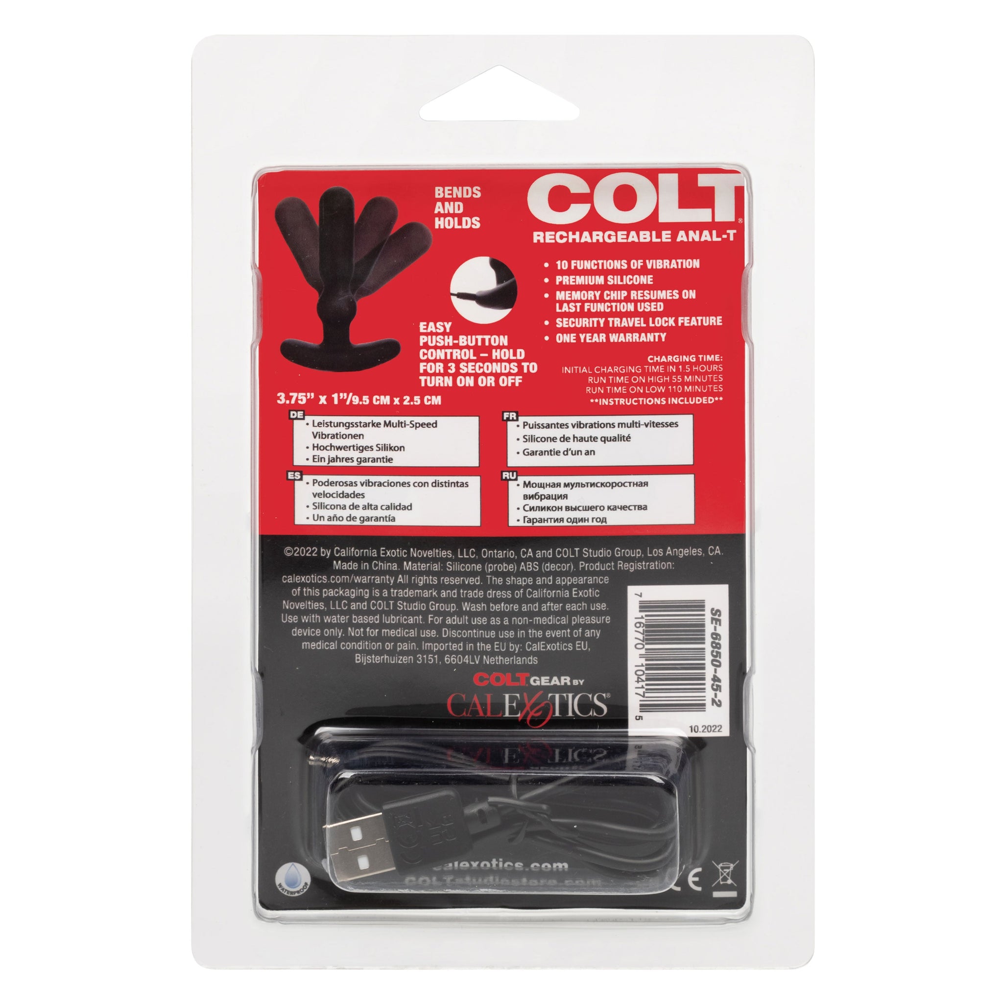 Colt Anal-T Black Flexible Vibrating Probe with 10 Intense Functions > Anal Range > Vibrating Butt Plugs - Tophatter Daily Deals