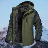 Waterproof Men’s Winter Jacket - Hooded, Insulated Cold Green - Tophatter Daily Deals
