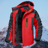 Waterproof Men’s Winter Jacket - Hooded, Insulated Cold Red - Tophatter Daily Deals