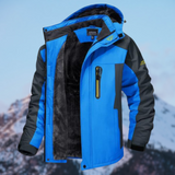 Waterproof Men’s Winter Jacket - Hooded, Insulated Cold Blue - Tophatter Daily Deals